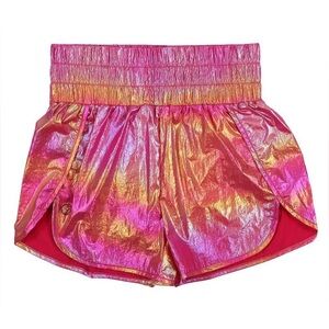 Simply Southern Pink Metallic Athletic Shorts